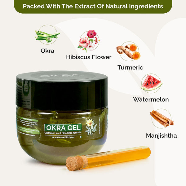OKRA GEL Ultimate Hair & Skin Care Formula Alara India