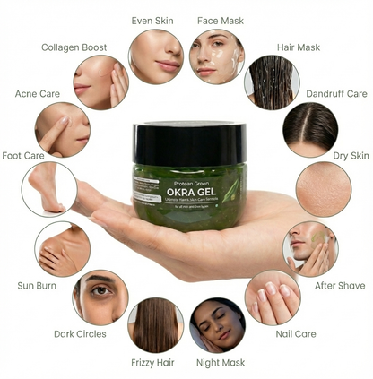 OKRA GEL: Ultimate Hair & Skin Care Formula - 100gm