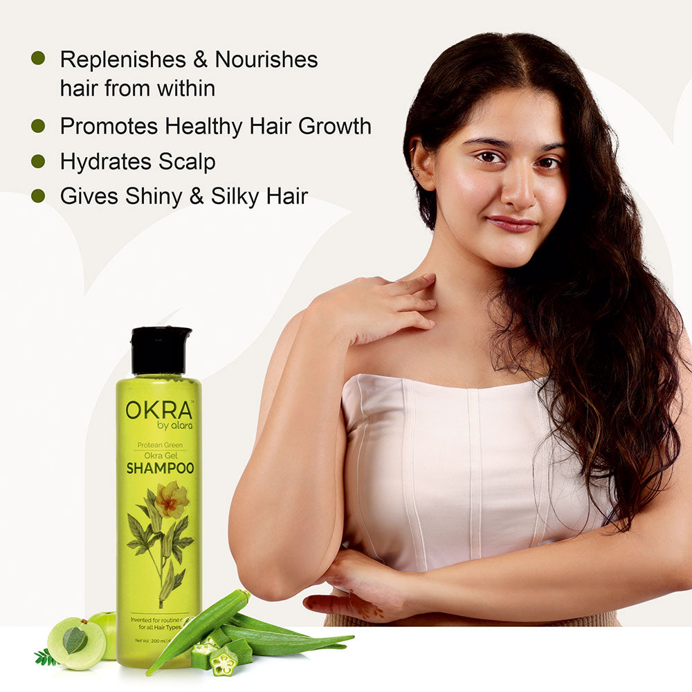 OKRA GEL SHAMPOO: Natural Hair Care Formula – Alara India