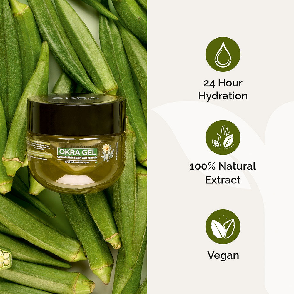 OKRA GEL Ultimate Hair Skin Care Formula Alara India